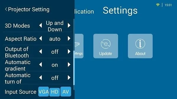 Wipao S3 Projector settings 2