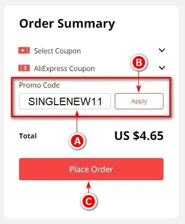 Aliexpress Checkout