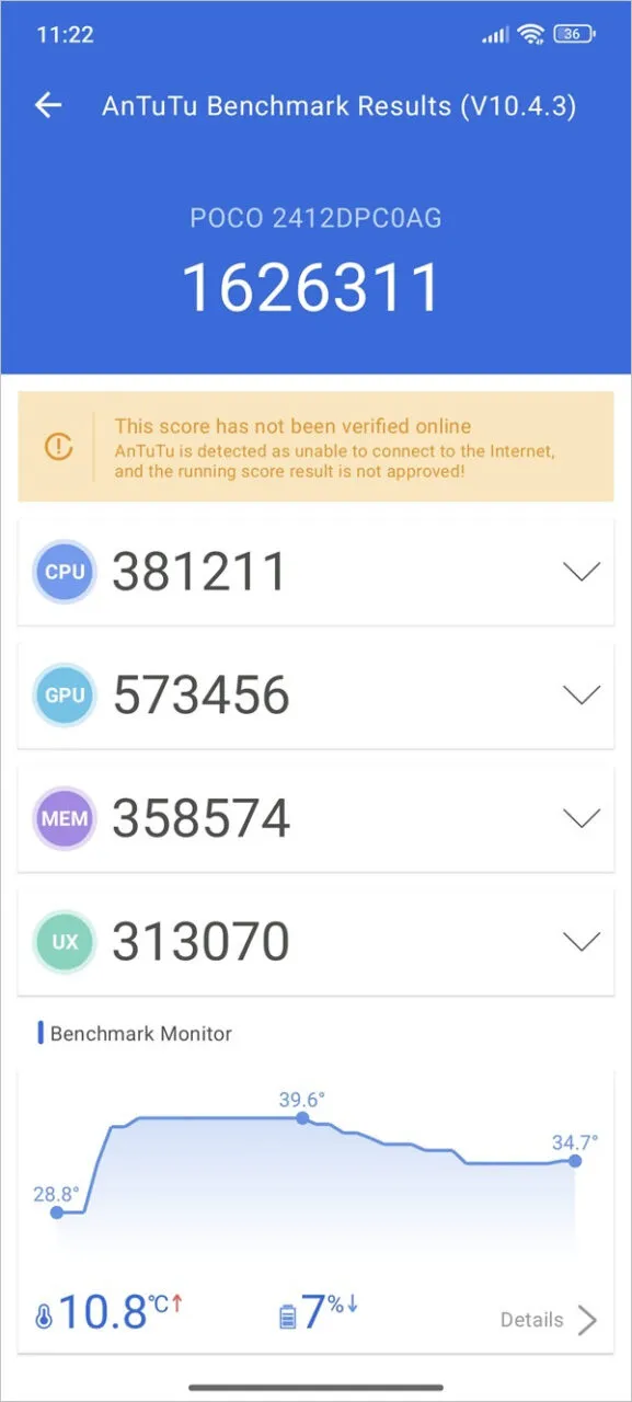 Poco X7 Pro AnTuTu 2