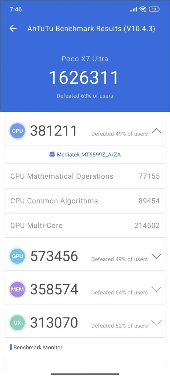 Poco X7 Pro AnTuTu 3