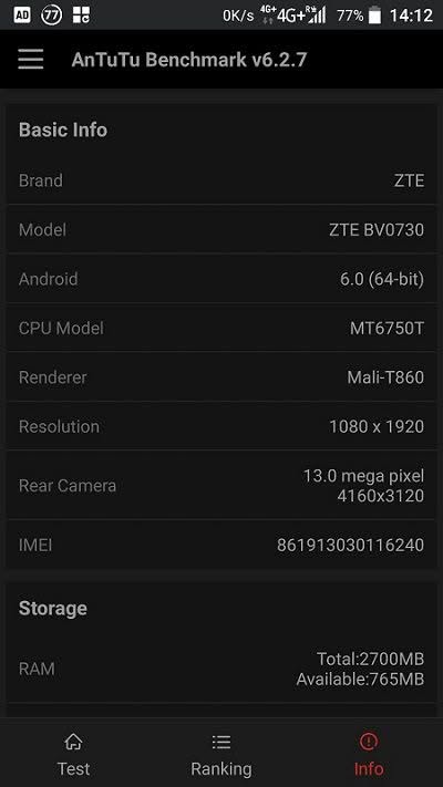 ZTE Blade A2 Plus AnuTuTu 6 ZTE Blade A2 Plus AnuTuTu 6
