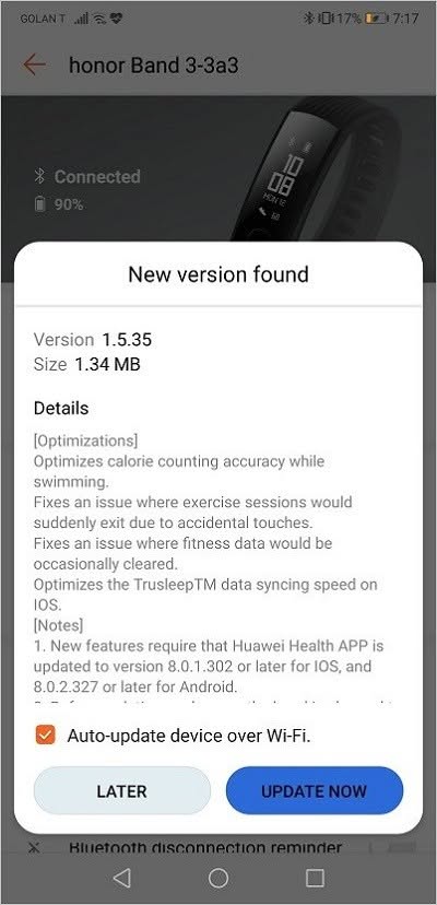 Honor Band 3 Firmware Updating 3 Honor Band 3 Firmware Updating 3