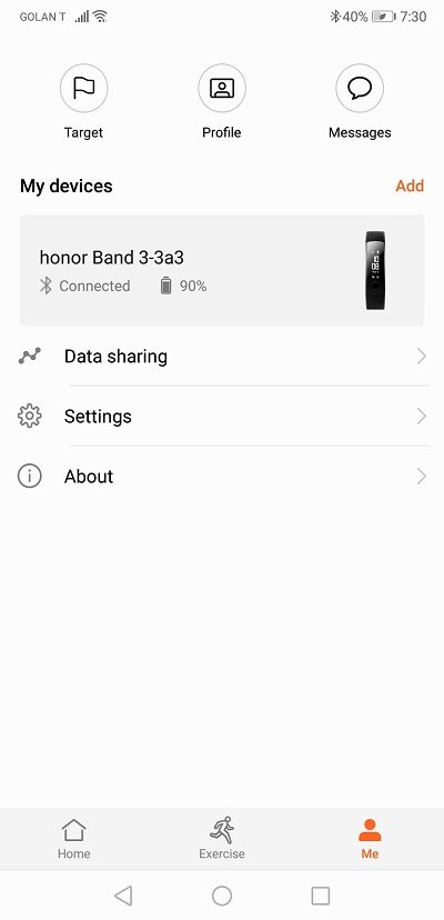 Honor Band 3 Me Health P2 Honor Band 3 Me Health P2