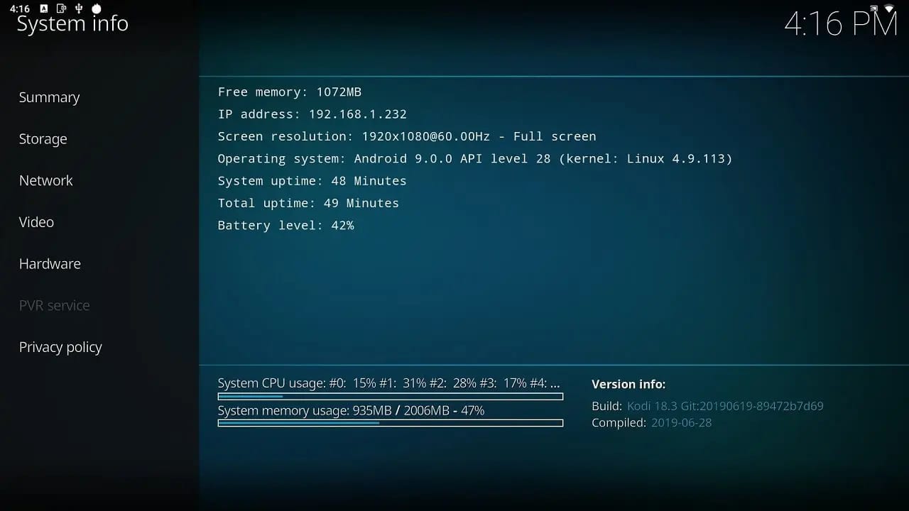 Ugoos Am6 Kodi Summary