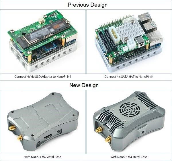 NanoPi M4 Gets a Highly Effective Metal Case w/Cooling Fan - nanopi-m4-metal-case