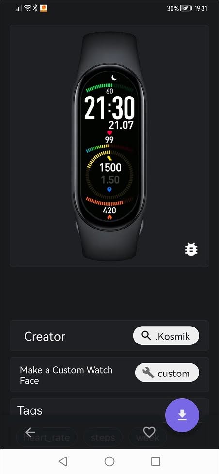 Mi Band 7 Watch Faces 04