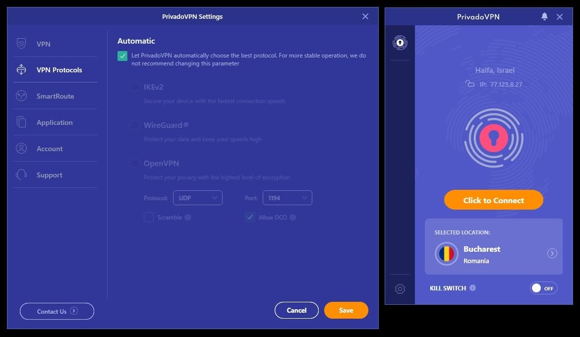 PrivadoVPN Win Client 2 PrivadoVPN Win Client 2